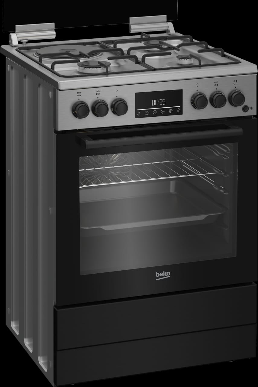 Cuisinière Beko Mixte 3 Feux A Gaz 1 Feux Électrique – Image 2