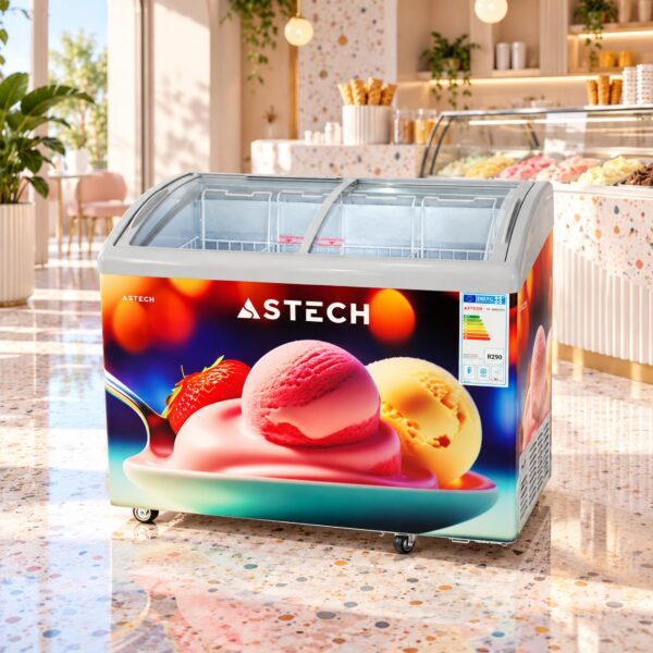 Congélateur ASTECH Horizontal 400 Litres Vitrine